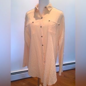 Free People Peach Tunic Blouse